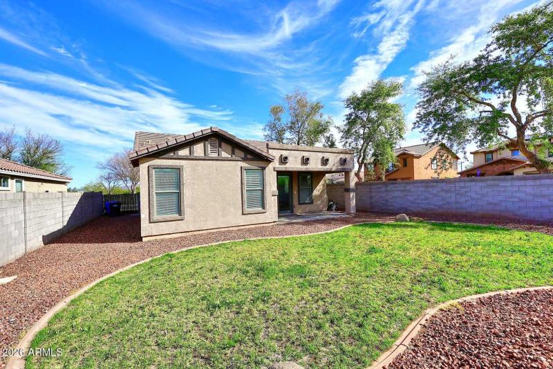 Back elevation & yard