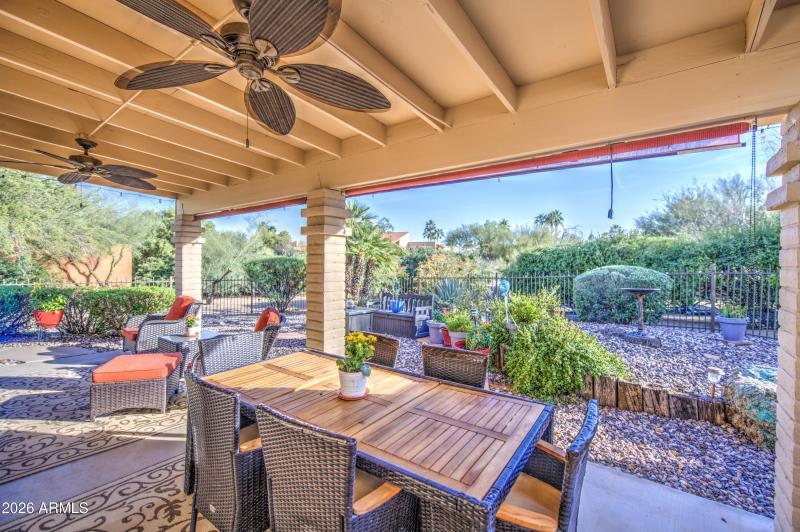 Peaceful, private backyard