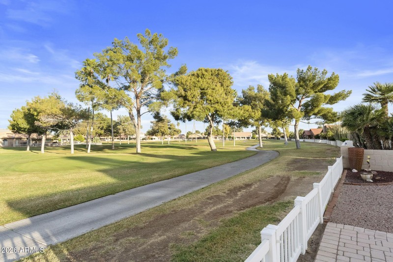 Home on green and cart path