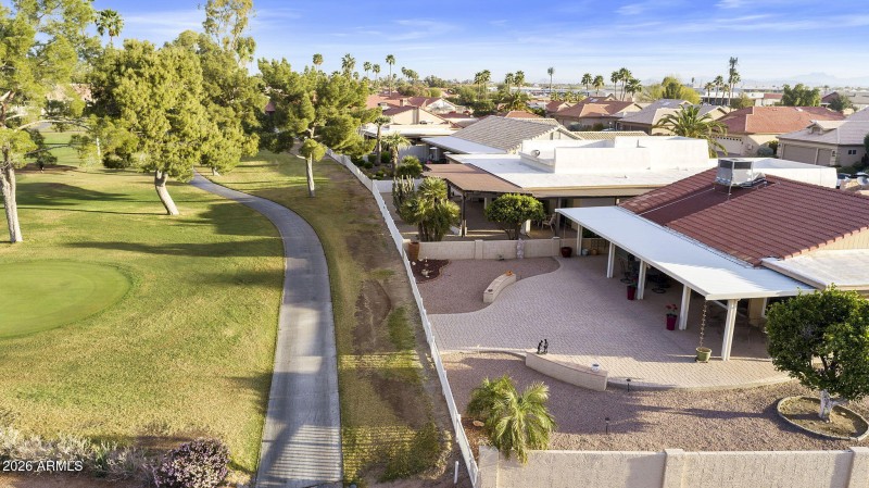 Aerial view - back yard