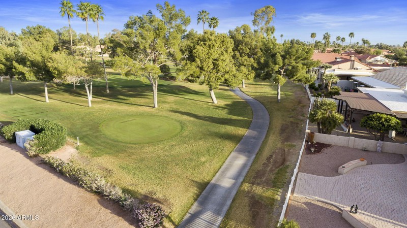 Aerial view - home on course