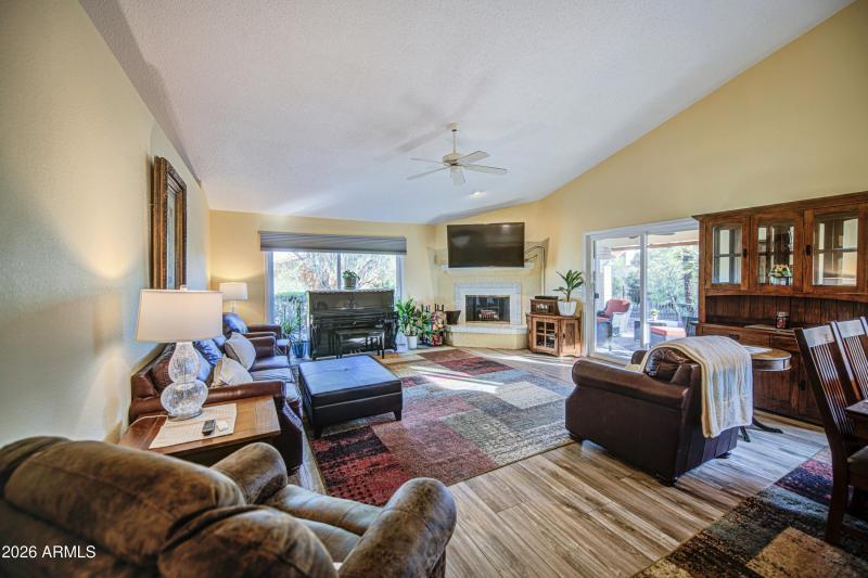 Living room w/2 patio slider doors