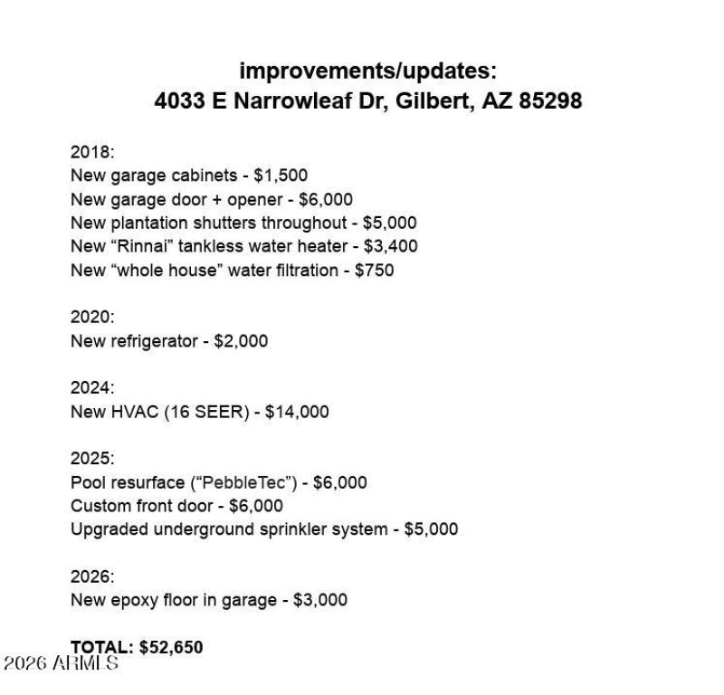 4033 E Narrowleaf Dr Photo upgrades
