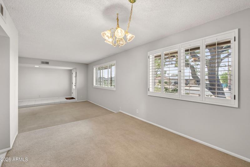 Formal Dining & Wood Shutters