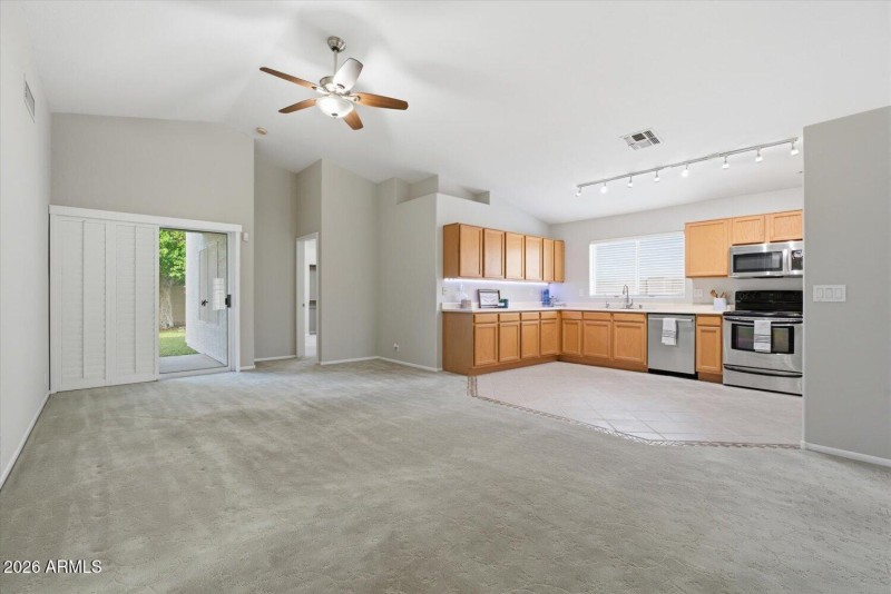 Open family room or dining area