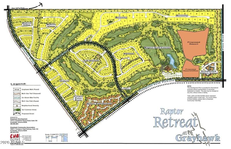 Grayhawk Raptor Retreat Map