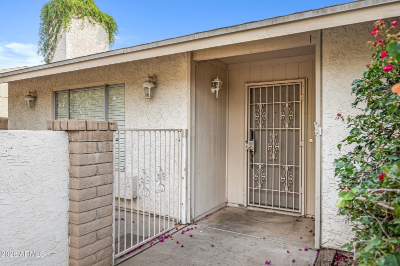 Front door and Yard entry