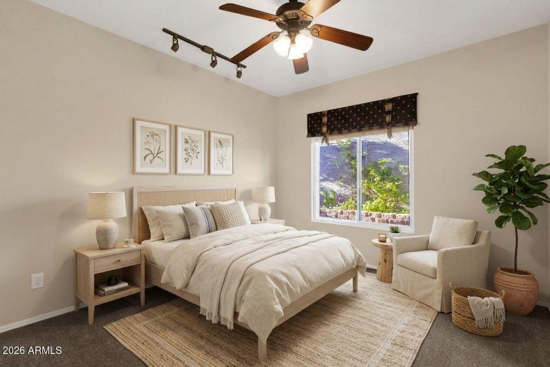 Downstairs Bedroom-Staged