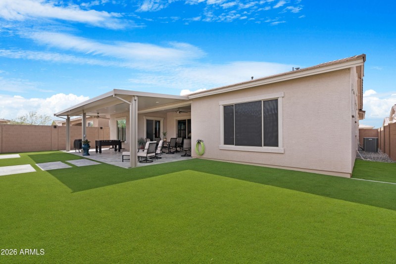 Large Patio with Turf yard