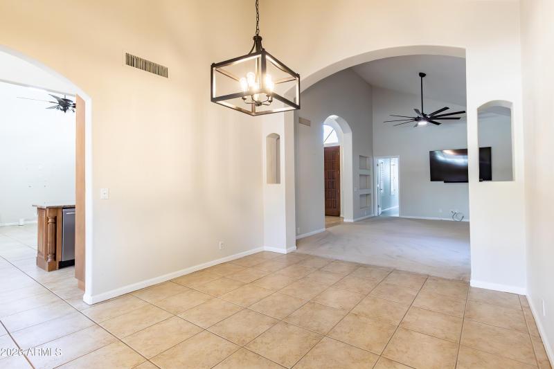 Dinning room looking into living room