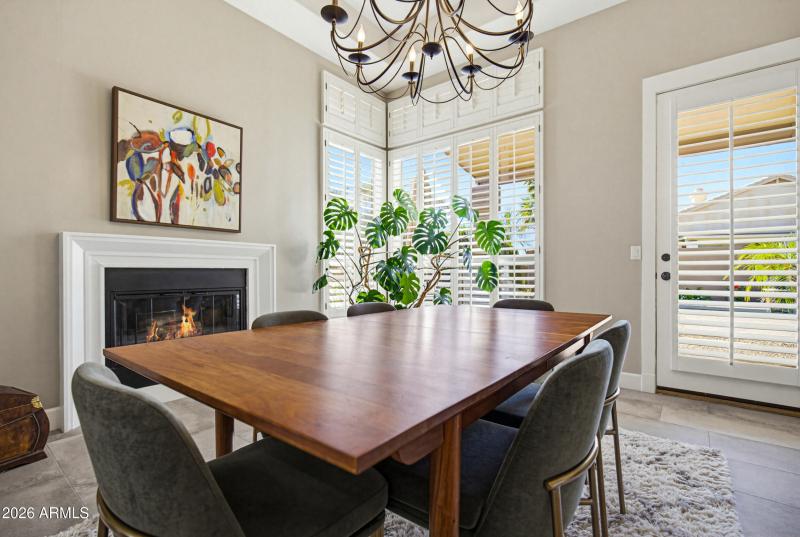 Dining with Fireplace!