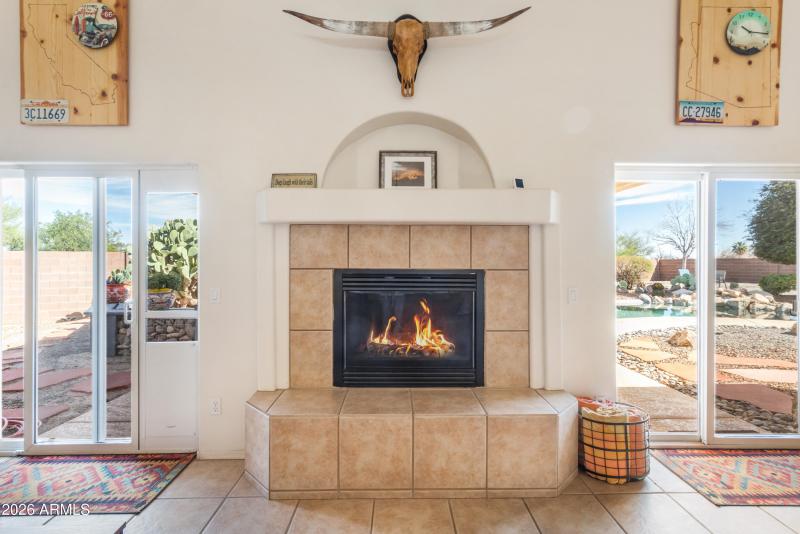 fireplace in living room