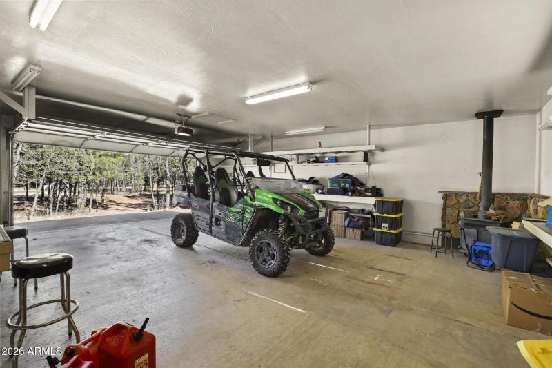 Inside detached garage