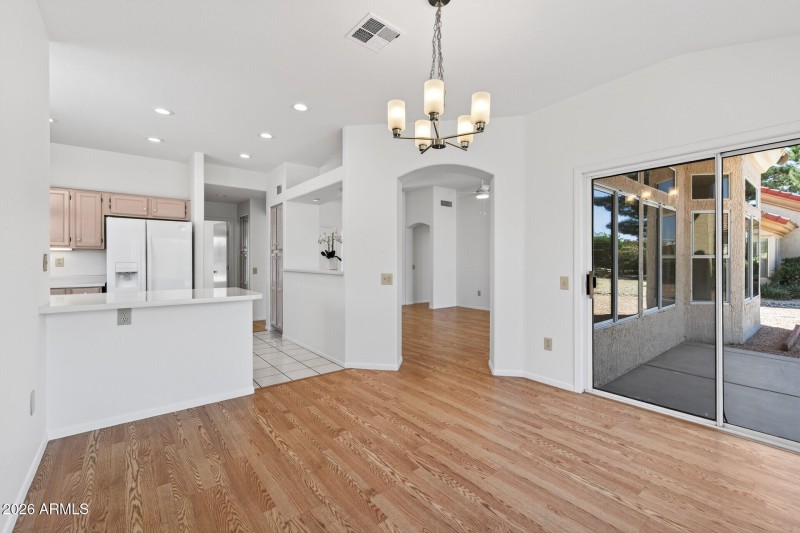 Sliders to back patio