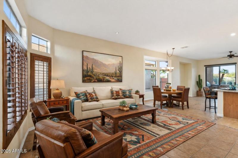 Living room decorated