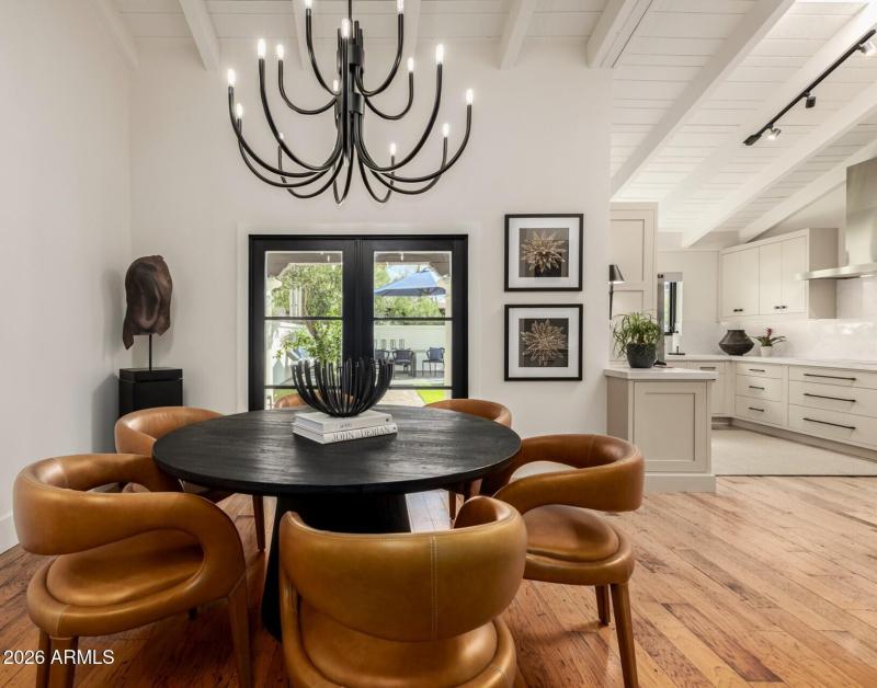 Dining to Covered Patio & Kitchen