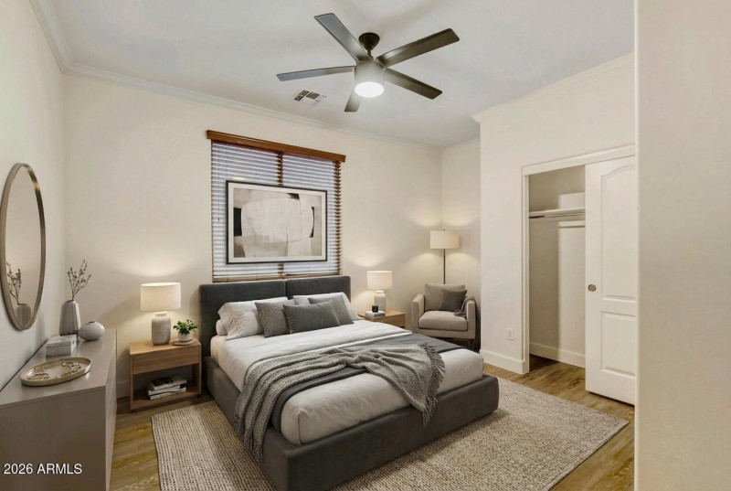 Virtual Staged Downstairs bedroom