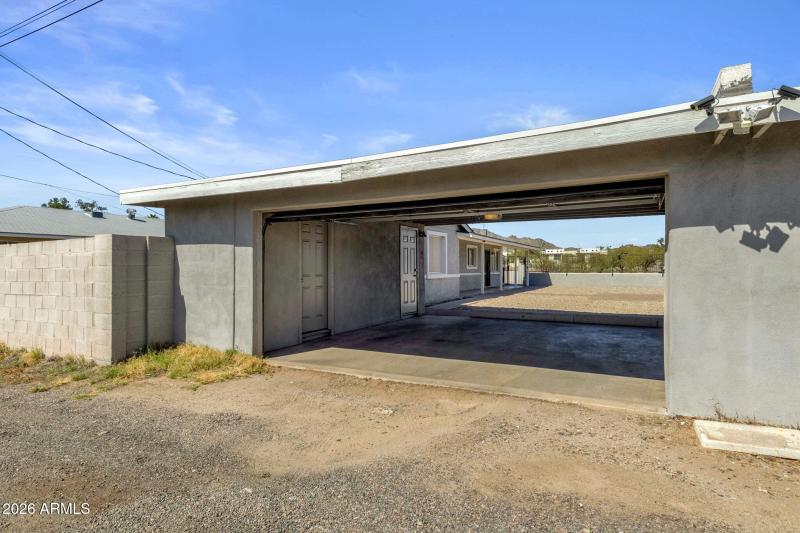 Carport with Garage Door