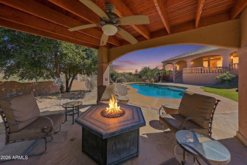 Private Ramada and fire pit