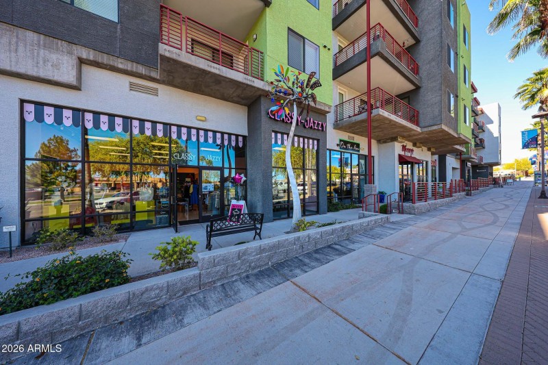 Shops along Fountain Ave