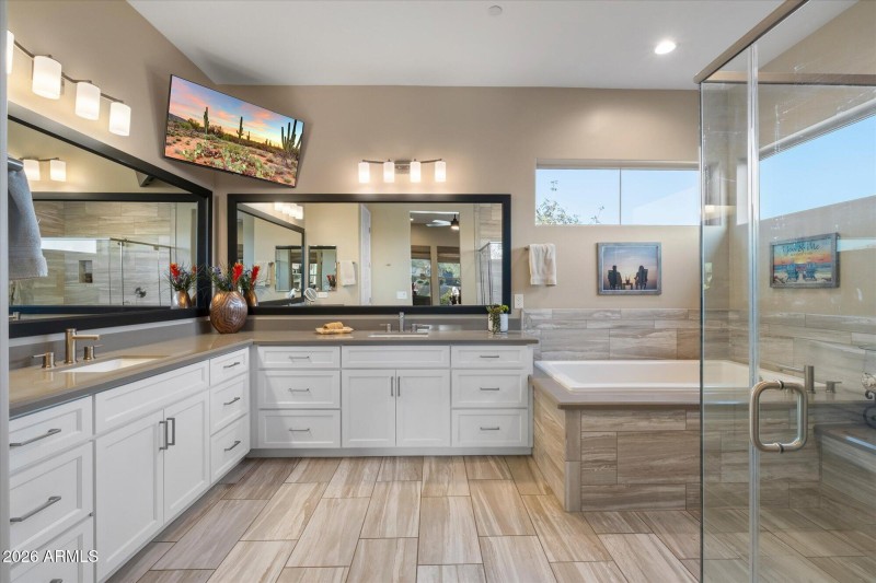 Primary bathroom/double sinks