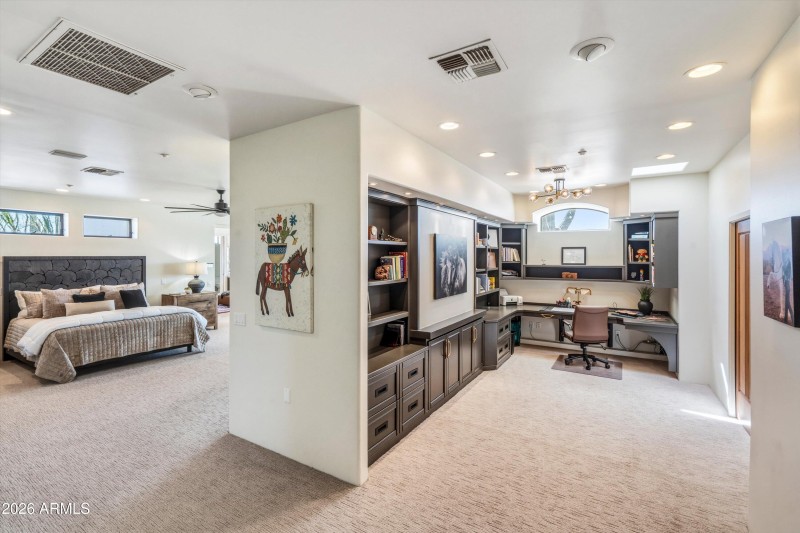 Primary Suite Built in Office