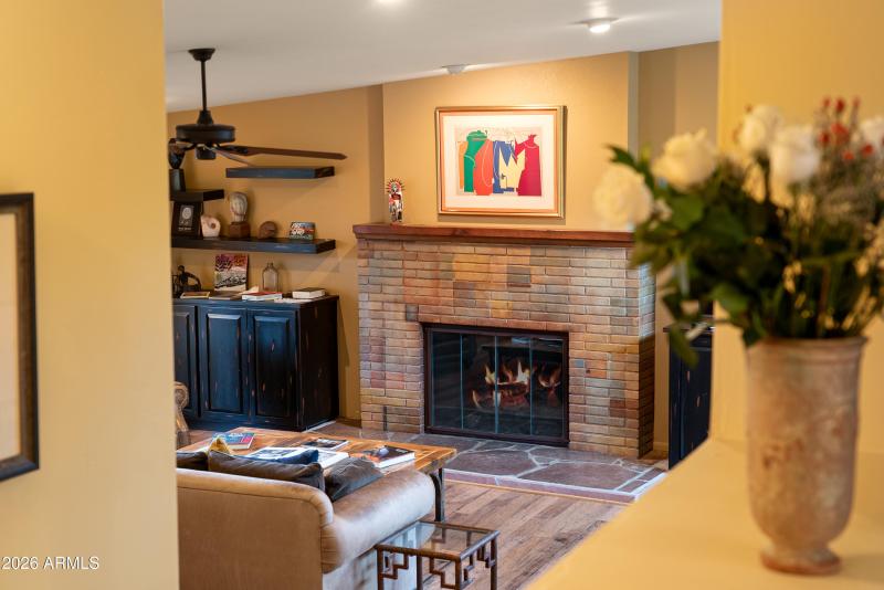 Living room w fireplace - Main House