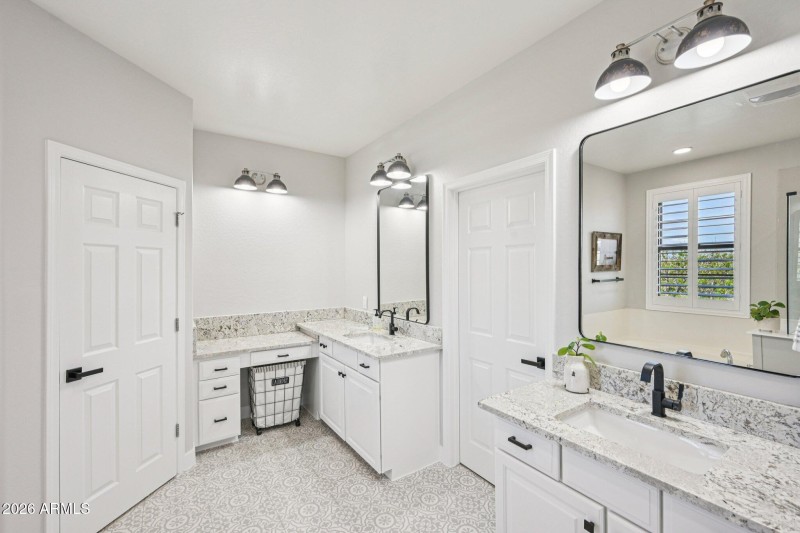 Primary Bathroom Triple Vanity