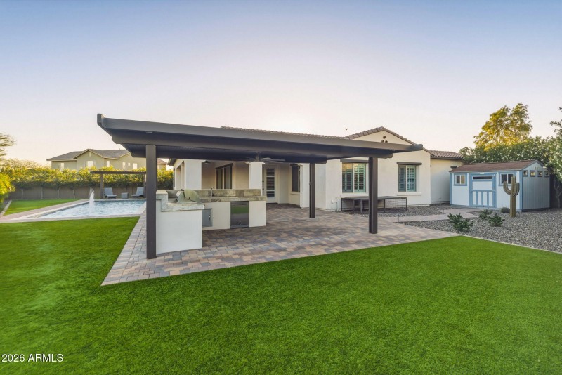 Pool, Outdoor Kitchen, and Shed