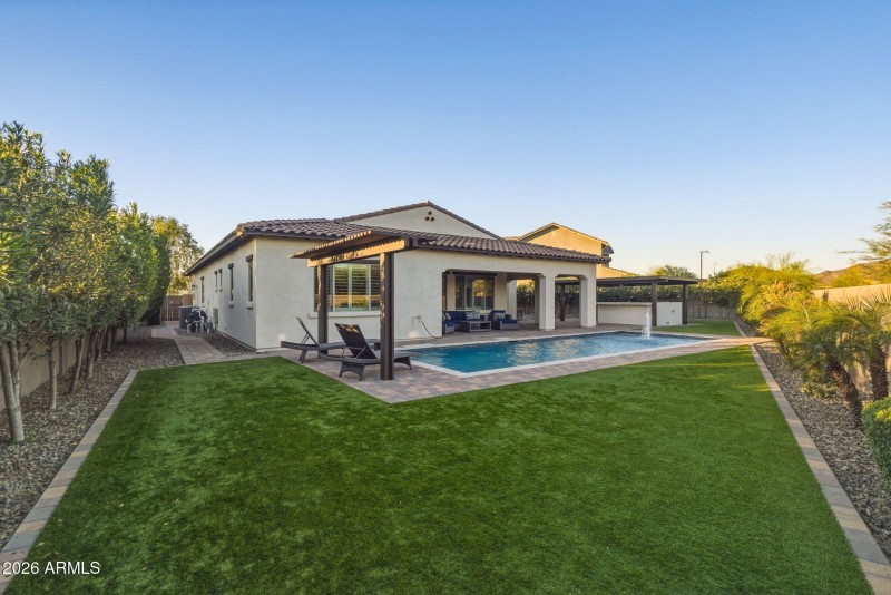 Turf, Pergola, and Pool
