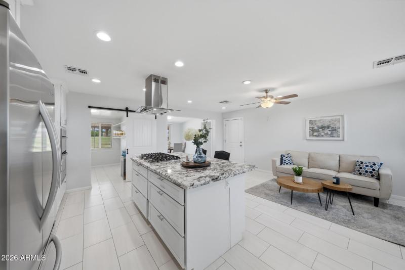 Tile flooring throughout