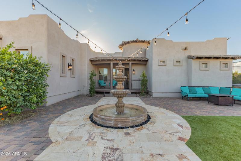 Well-maintained fountain