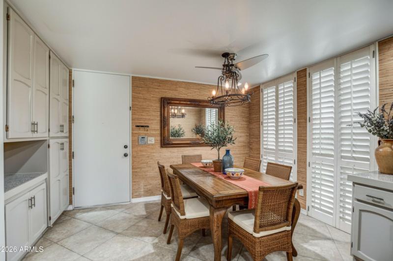 dining room virtually staged