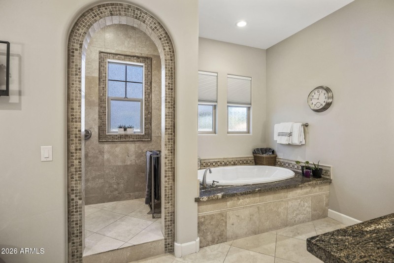 Primary Shower & Jetted Tub