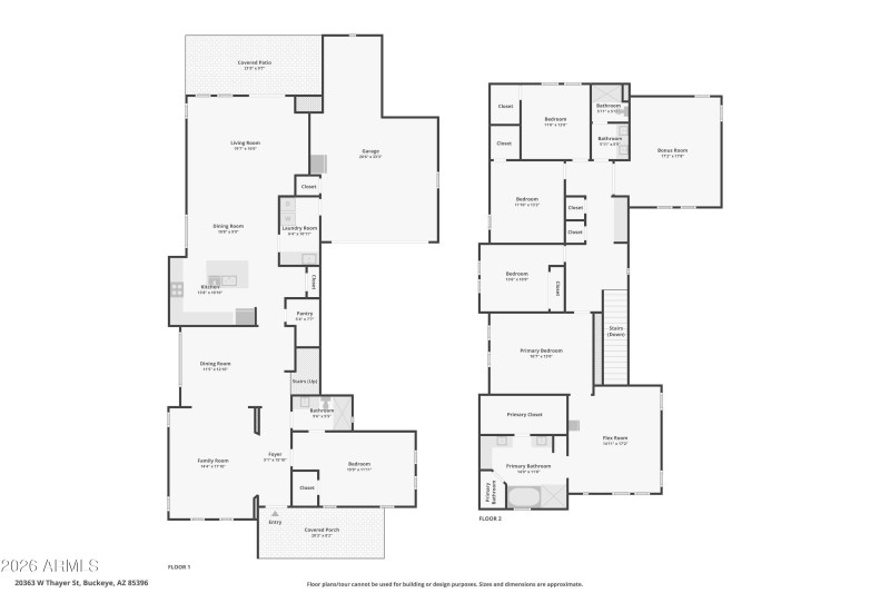 Floor Plan - 4 Bedroom & 2 Flex Space