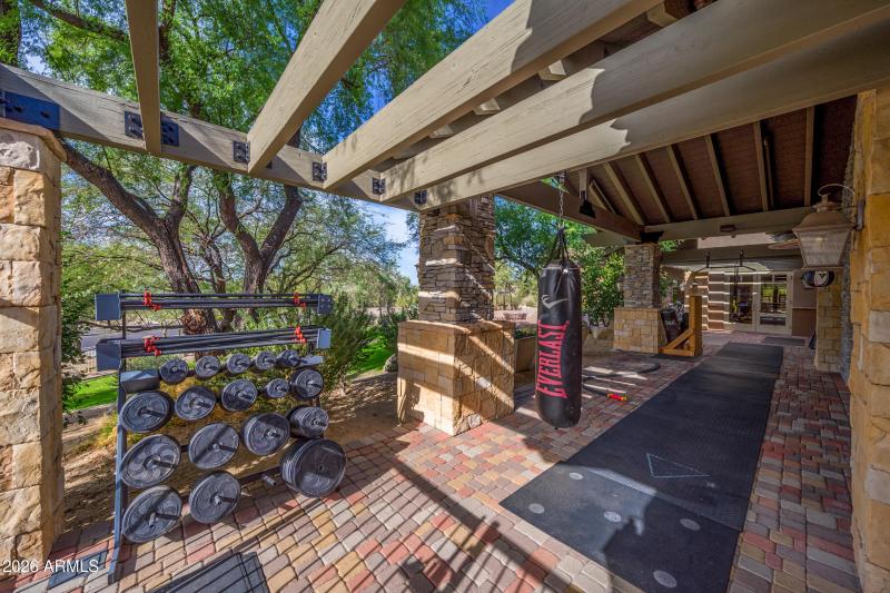 Outside workout area