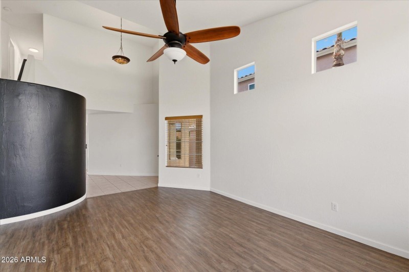 Front entryway into living room