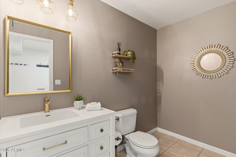 Downstairs powder room