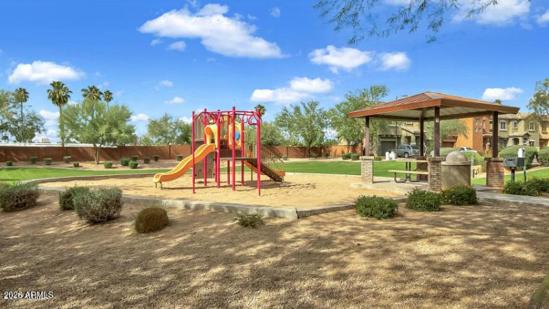 Community playground and picnic area