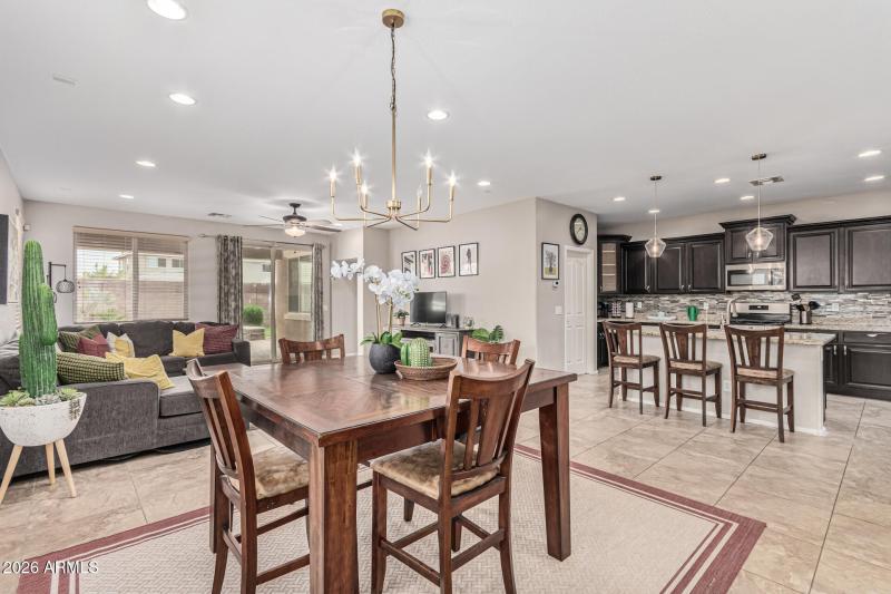 open kitchen and living room
