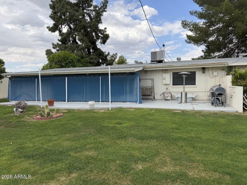 back patio overlooking golf course