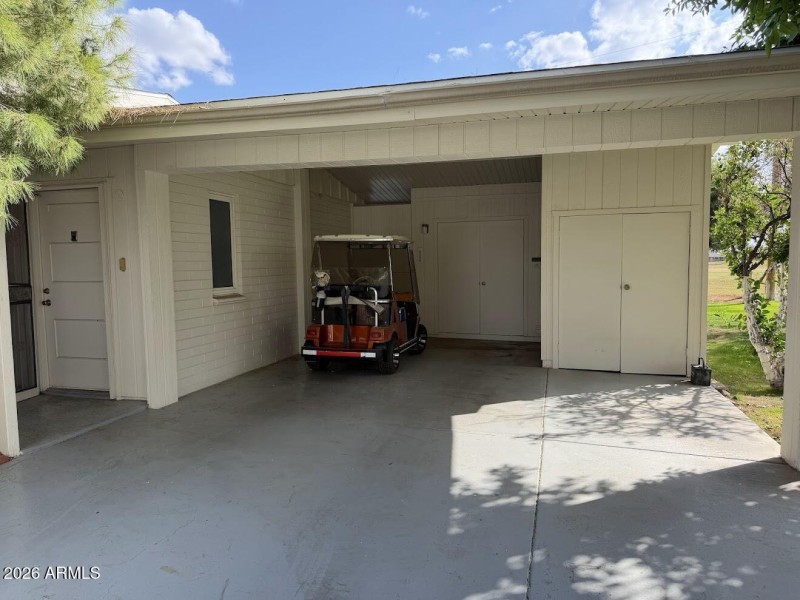 carport and front door