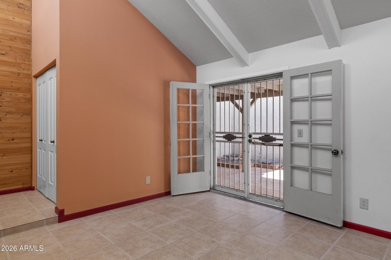 Great room w/ French doors to patio