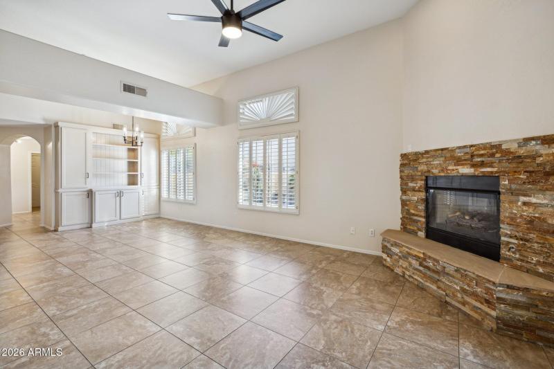 10 - Great Room - Stone Fireplace