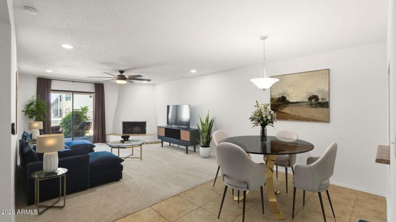 Living & Dining - Virtually Staged