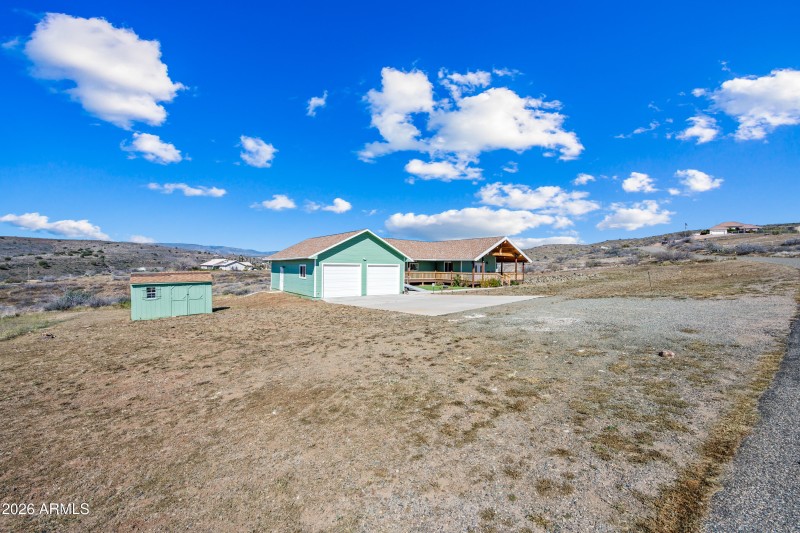Side view of home looking north
