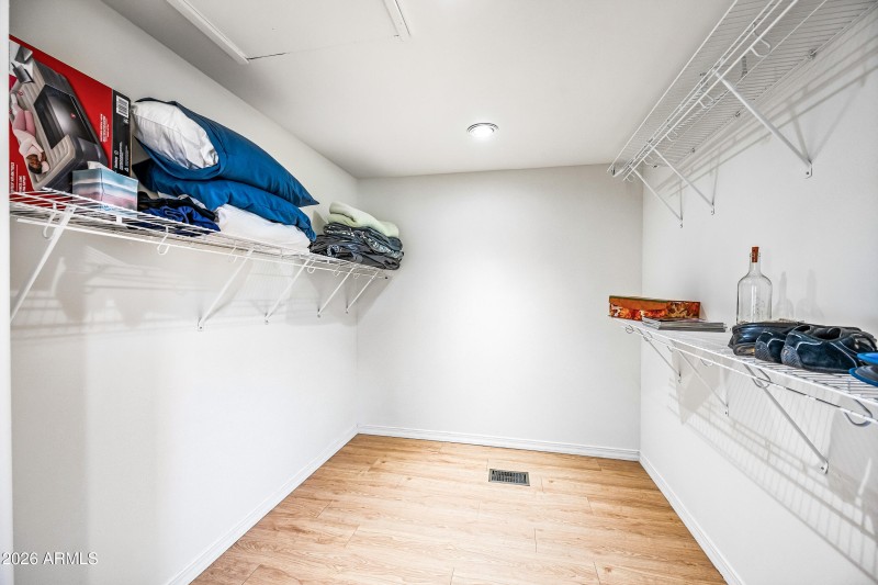 Large primary walk in closet!
