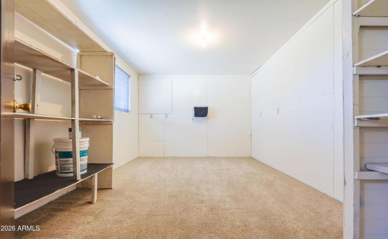 Workshop inside garage