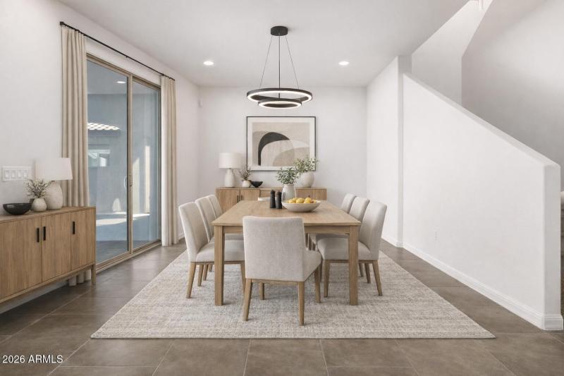Informal Dining room virtually staged