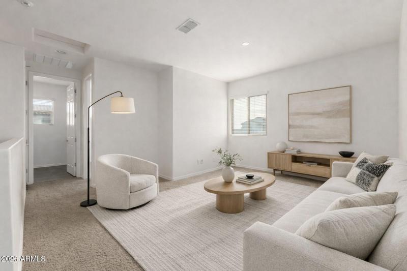 Loft area virtually staged